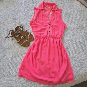 Neon pink summer dress